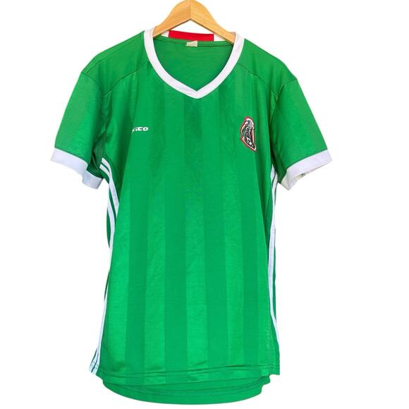 Mexico Mens Soccer Shirt Large Green Soccer Jersey Football Tee Futbol - Picture 1 of 9